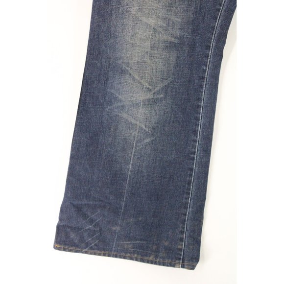 Zara Flare Jeans Mens Blue Denim Straight Medium Washed Designer Size 44 - Picture 4 of 12